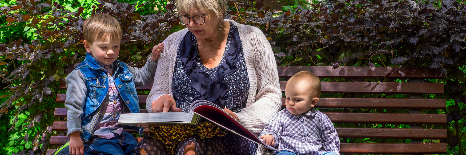 grandmother reading book